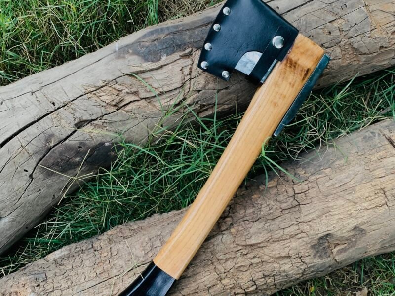 Custom Handmade Axe Hatchet With Leather Sheath