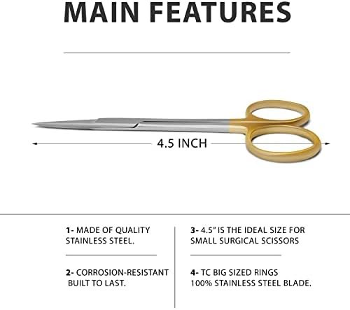 Operating Scissors Iris , Sharp, Straight, 4.5INCH