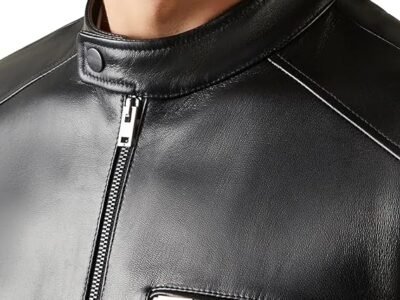 Latest High Quality New Style Men’s Black Lambskin Leather Jacket