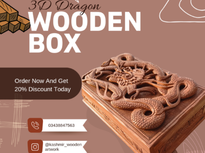 3D Dragon - Handmade Wooden Jewellery Box